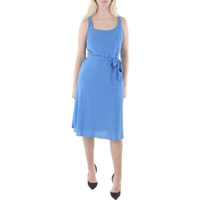 

Женское платье миди без рукавов из крепа Lauren Ralph Lauren BHFO 2637, Синий