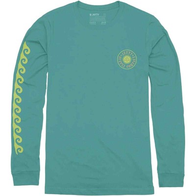 

Рубашка с длинными рукавами Jetty Chill LST — мужская, цвет морской волны, Sea green, Jetty