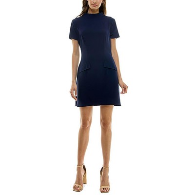 B. Darlin Женское темно-синее облегающее короткое мини-платье с имитацией шеи для юниорок 7/8 BHFO 0256
