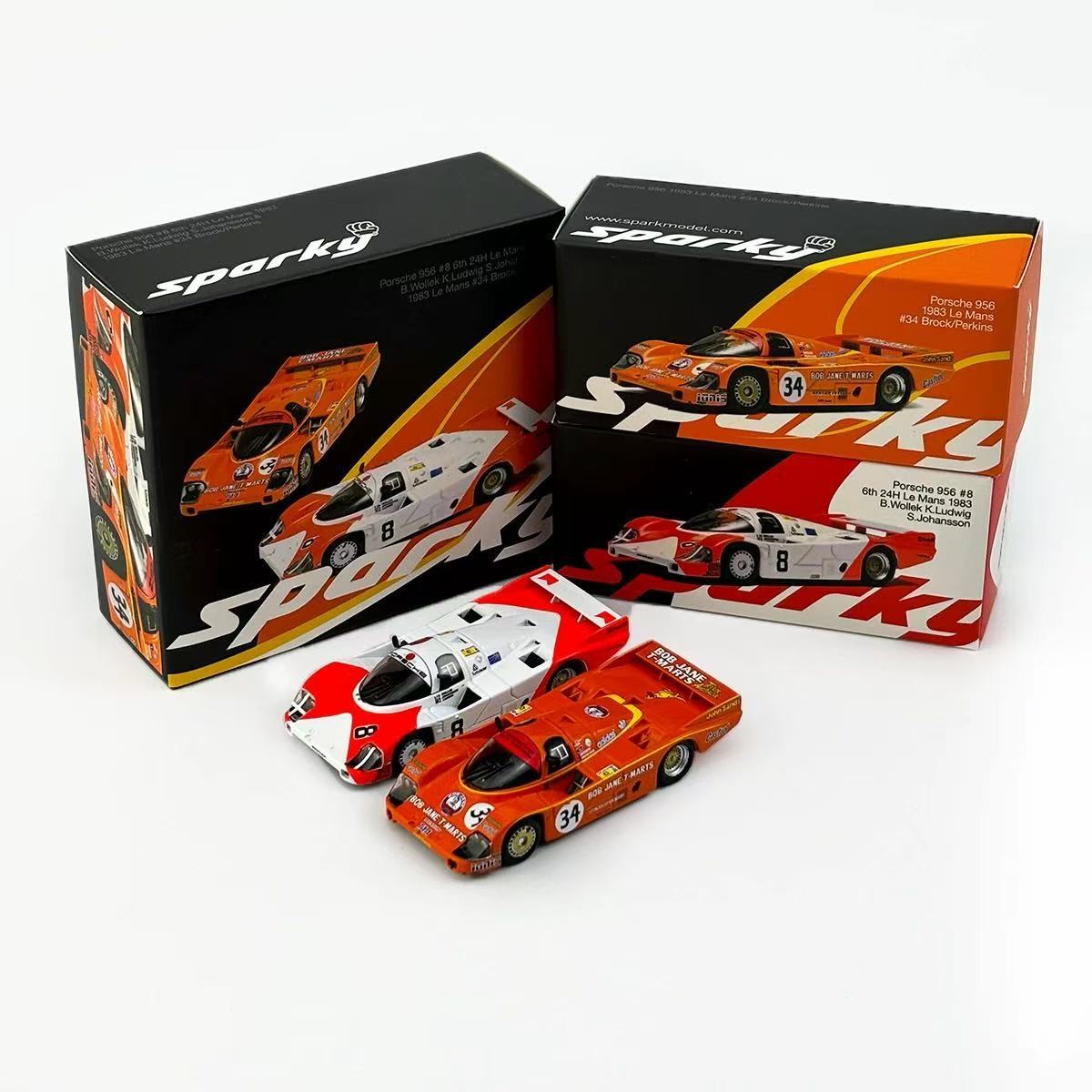 1/64 TINY X Sparky Porsche 956 #8 & #34 6th Lemand 1983