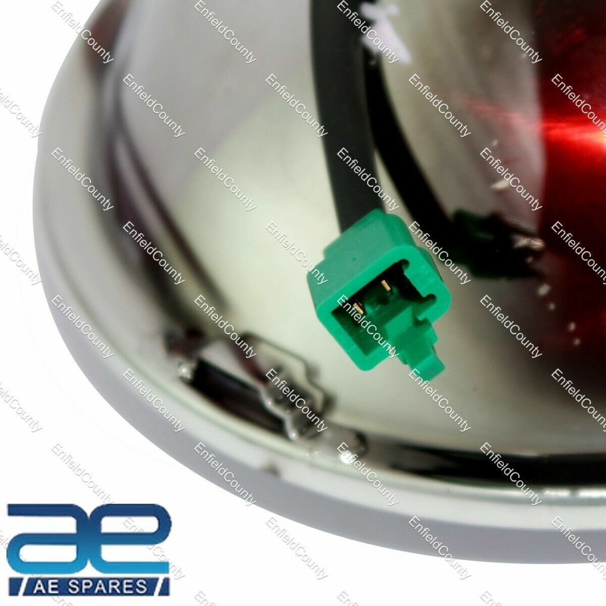 Pair 7" Headlight Beam with Parking Bulb Holder Lucas Replica For Norton Royal Enfield