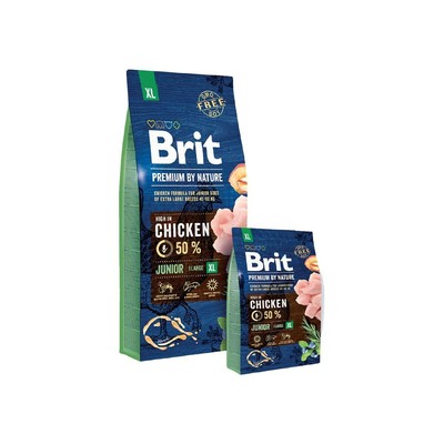 Hundefutter Brit Premium by Nature Junior XL Erwachsener Huhn 20-40 Kg 15 kg