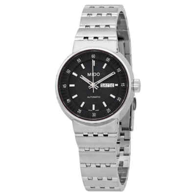 Pre-owned Mido X Automatic Black Dial Stainless Steel Ladies Watch M733041812
