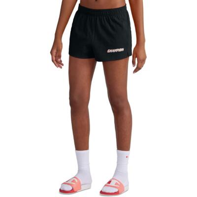 

Женские тренировочные черные хлопковые короткие повседневные шорты Champion  BHFO 6247, Черный
