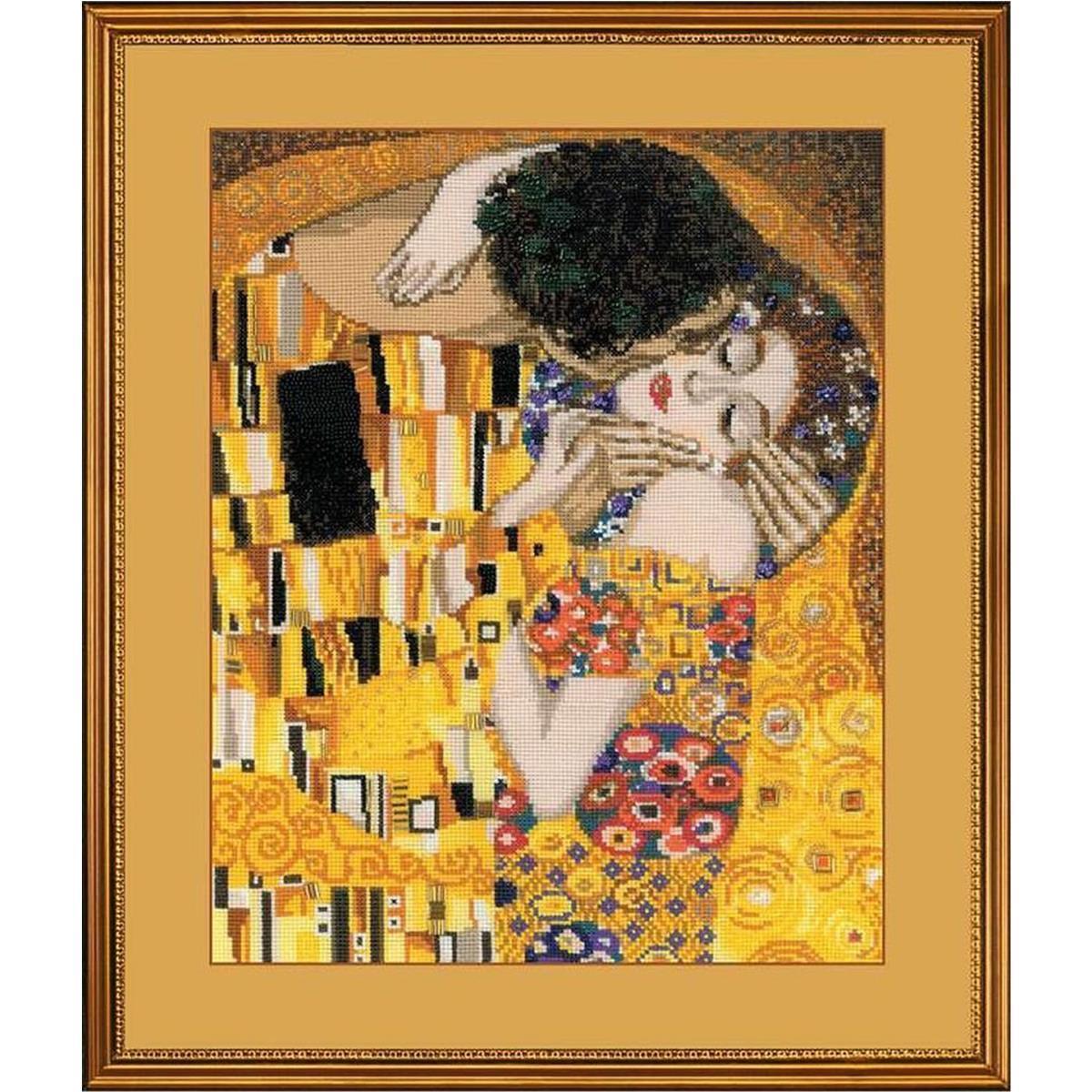 Riolis Cross-Stitch Kit The Kiss after G. Klimt's Painting