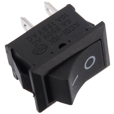 2x SPST On/Off Black Rocker Switch Rectangular DC 12V/5A 10A/125V AC Car/Boat