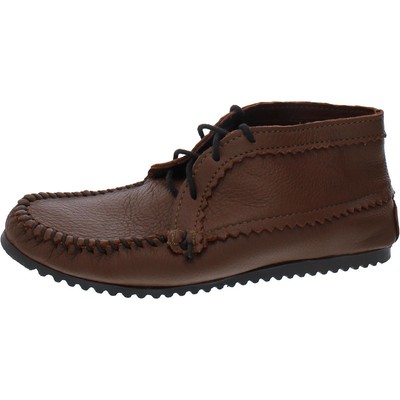 

Женские коричневые кожаные ботильоны Minnetonka 9 Medium (B,M) BHFO 4796, Коричневый