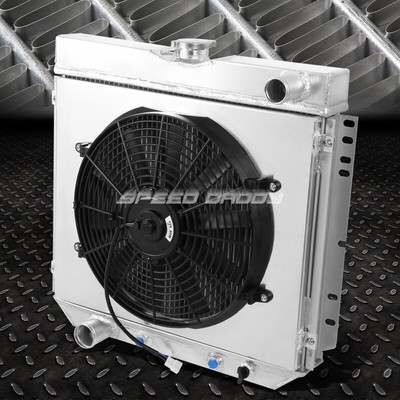 ДЛЯ 69-70 FORD MUSTANG V8 3-РЯДНЫЙ ГОНОЧНЫЙ РАДИАТОР С АЛЮМИНИЕВЫМ СЕРДЕЧНИКОМ + КОЖУХ ВЕНТИЛЯТОРА 12 В