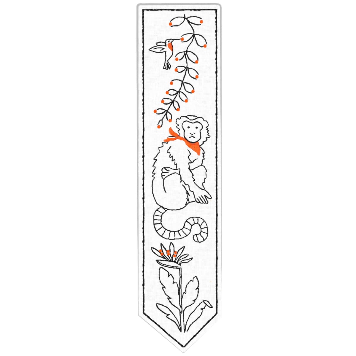 Le Bonheur des Dames bookmark stamped freestyle stitch kit 