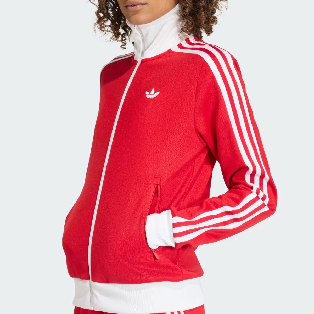 Adidas Originals Womens CLASSIC TRACKTOP JACKET KD3739 Better Scarlet ASIAN FIT