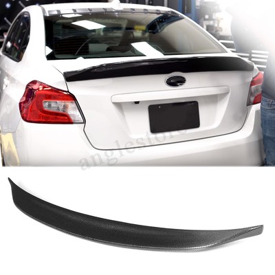 Full Real Carbon Fiber Rear Trunk Spoiler Wing For 15 18 Subaru Wrx Sti Auto Parts And Vehicles Auto Parts Accessories