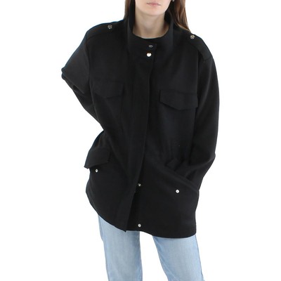 

DKNY Женская черная короткая спортивная куртка с двойной застежкой  BHFO 7979, Черный, P1JJ9K08