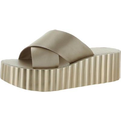 

Женские розовые атласные шлепанцы на танкетке Tory Burch 11 Medium (B,M) BHFO 7752, Bellini blush, 39754