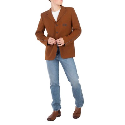 Pre-owned Vtmnts Brown Barcode Tailored Blazer Jacket