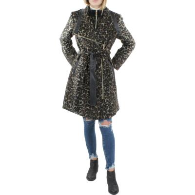 

Женский черный тренч миди с леопардовым принтом Vince Camuto Верхняя одежда  BHFO 8764, Leopard