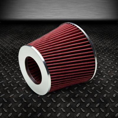 3. КОРОТКИЙ ВОЗДУХОЗАБОРНИК ХОЛОДНОГО ВОЗДУХА С КРУГЛЫМ КОНИЧЕСКИМ КРАСНЫМ РЕЗИНОВЫМ ФИЛЬТРОМ + ЗАЖИМ