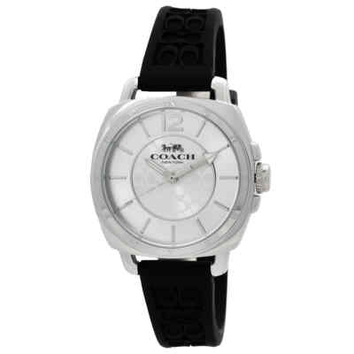 Женские часы Coach Boyfriend с кварцевым серебряным циферблатом 14503877