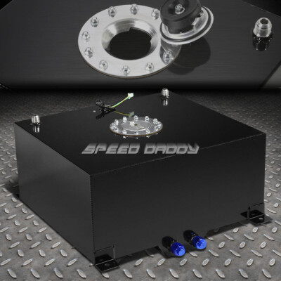 АЛЮМИНИЕВЫЙ ТОПЛИВНЫЙ БАК ДЛЯ ГОНОК/ ДРИФТА ОБЪЕМОМ 15,5 ГАЛЛОНА/59 л С ЧЕРНЫМ ПОКРЫТИЕМ + КРЫШКА + ДАТЧИК УРОВНЯ