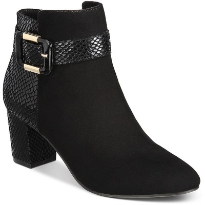

Женские черные ботильоны на молнии Karen Scott Ivvy 8 Medium (B,M) BHFO 7679, Black microsuede
