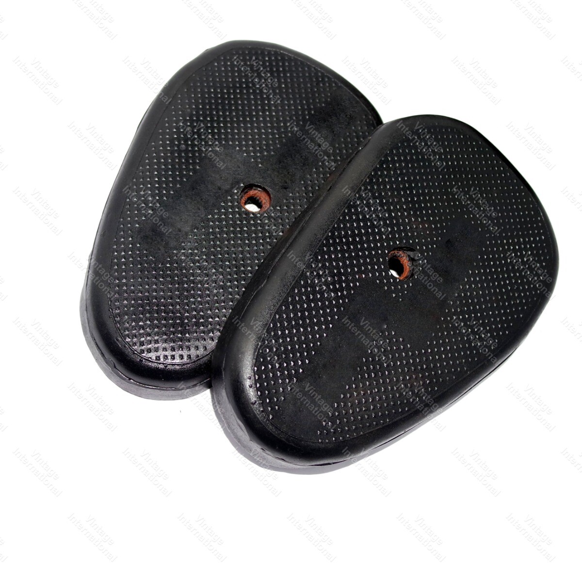 Fits Royal Enfield 350 500cc Black Rubber Knee Pad Set  