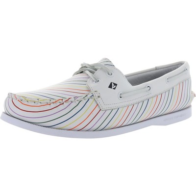 

Белые топсайдеры Sperry Womens 2-Eye Pride на плоской подошве 9 Medium (B,M) BHFO 4576, 2-Eye Pride