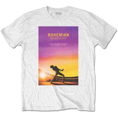 Queen Freddie Mercury White Bohemian Rhapsody Official Tee T-Shirt Mens Unisex
