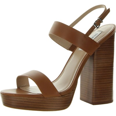 

Steve Madden Womens Iesha Tan Platform Sandals Shoes 11 Medium (B,M) BHFO 5228, Cognac leather