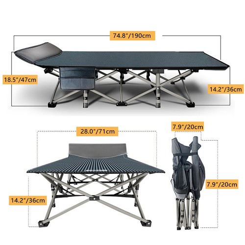 NAIZEA Adult Folding Bed Rollaway Bed Light Weight Folding Rollaway Cot 600 LBS