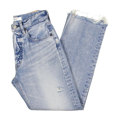 

Женские укороченные синие джинсовые широкие джинсы Moussy Vintage Lomita  BHFO 4688, Синий, Lomita