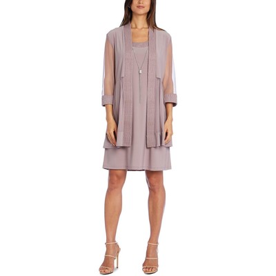 

Женское вечернее платье R-M Richards Taupe 2 PC для коктейлей и вечеринок  BHFO 1600, Mauve