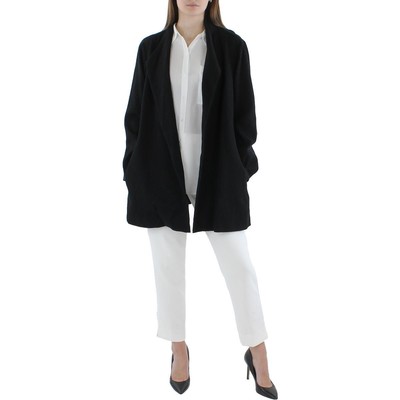 

Женский блейзер миди вафельного вязания с открытым передом Eileen Fisher BHFO 4732, Черный