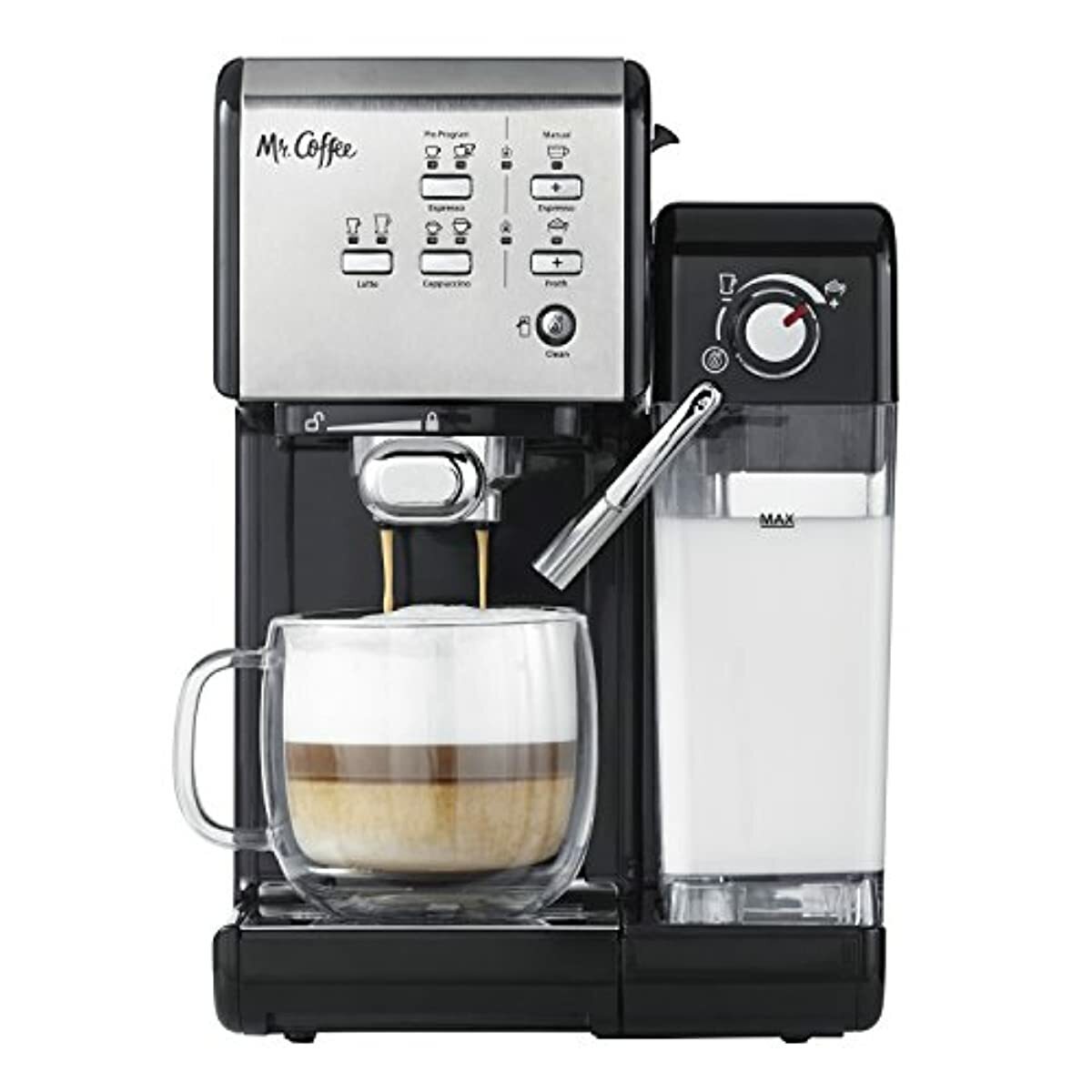 Cappuccino Machine Programmable 19-bar Pump Silver New