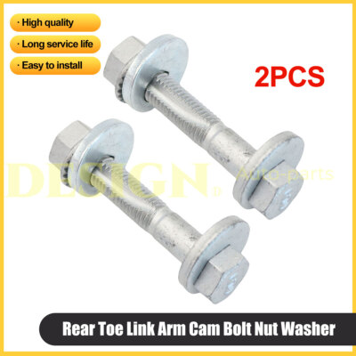 2x Rear Toe Link Arm Cam Bolt Nut Washer 2007061 Fit For Tesla Model S X 2012-21