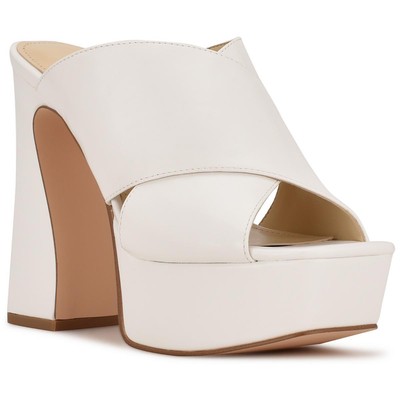 

Белые женские сандалии без шнуровки на платформе Nine West 8,5 средний (B,M) BHFO 5405, Белый, WNGIRLZ3