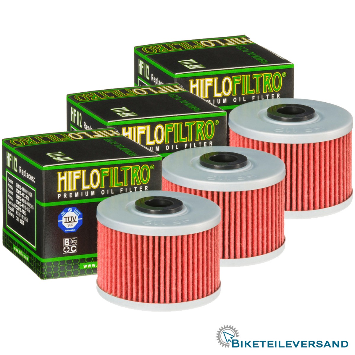 3X HIFLO Premium Ölfilter HF112