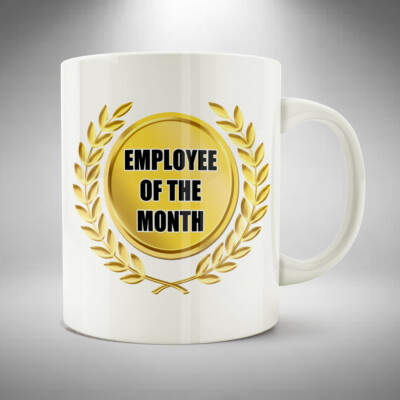 Employee Of The Month Mug / Cup Funny Novelty Office Gift Xmas Secret Santa