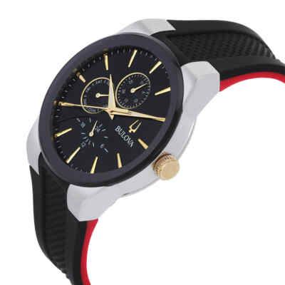 Pre-owned Bulova Modern Millenia Chronograph Quartz Black Dial Men's Watch 98c146