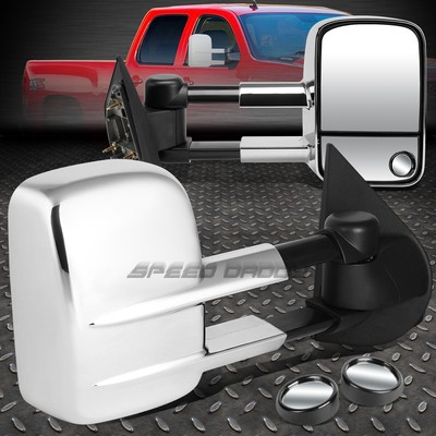 ДЛЯ 97-03 FORD F150 ПАРА ХРОМИРОВАННЫХ ВЫДВИЖНЫХ БУКСИРОВОЧНЫХ УСТРОЙСТВ С ЭЛЕКТРОПРИВОДОМ + КРУГЛОЕ ЗЕРКАЛО ДЛЯ СЛЕПЫХ ЗОН