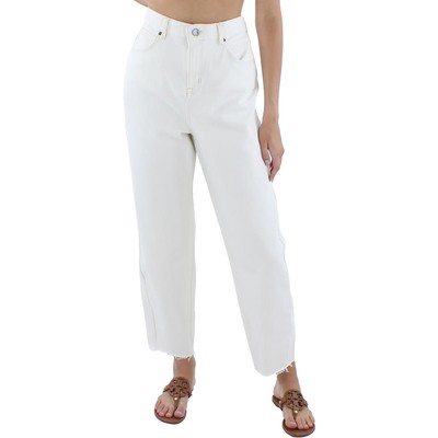 

Женские прямые джинсы белого цвета с бахромой и высокой посадкой Ted Baker  BHFO 5539, Белый, 255153