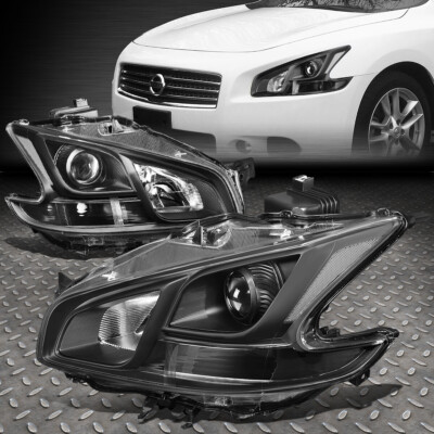 ДЛЯ 09-14 NISSAN MAXIMA ЧЕРНЫЙ КОРПУС ПРОЗРАЧНАЯ УГЛОВАЯ ФАРА ПРОЕКТОРА НАЛОБНЫЙ ФОНАРЬ