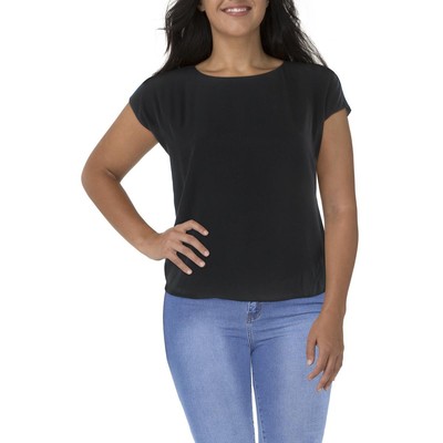 

Eileen Fisher Womens Boatneck Cap-Sleeve Pullover Top Shirt BHFO 1939, Черный