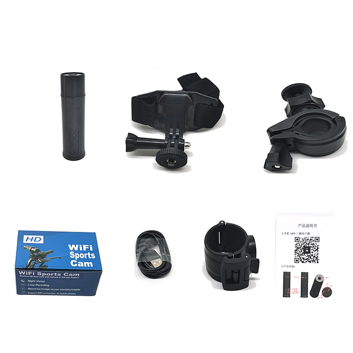 Mini HD 1080P Wifi Sports Camera DVR Motor Bike Motor Cycle Action Helmet Cam DV