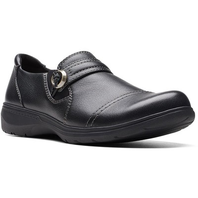 Женские кроссовки-слипоны Clarks Carleigh Pearl черного цвета шириной 9,5 см (C, D, W) BHFO 2937