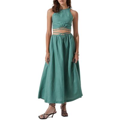 

ASTR the Label Женская короткая укороченная майка Divine Green с U-образным вырезом  BHFO 4389, Dark sage