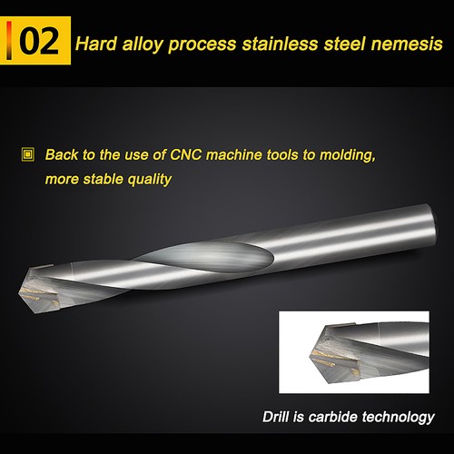 Tungsten 3mm-16mm Carbide Tip TCT Drill Bits Twist Drill Bit for Stainless Steel