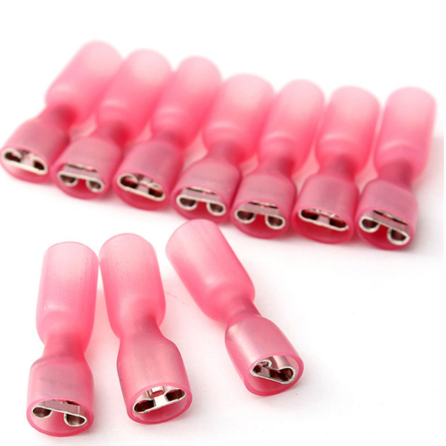 Male Female Heat Shrink Fully Insulated Spade Wire Crimp Terminal Connectors 100