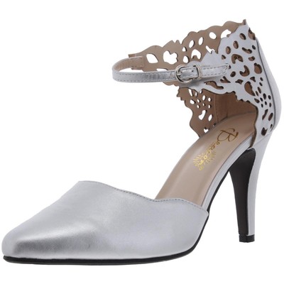 

Женские серебряные модельные туфли Beacon Scarlet с вырезами 6, средний (B,M) BHFO 1043, Серебряный, Scarlet Cut Out