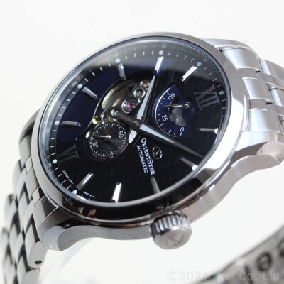 Pre-owned Orient Star Rk-av0b03b Layered Skeleton Mechanical Automatic Watch Navy Dial