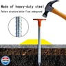 WANSRUYI Rebar Survey Marker Stakes, 12 Inch Long - 1.35 LB Heavy Duty, Hi-Vis Orange (4 Pack)