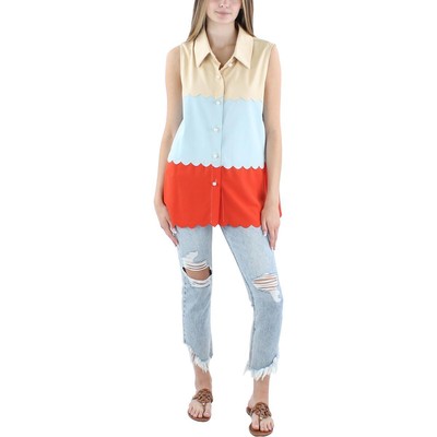 Женская голубая блузка Gracia с фестончатыми пуговицами S BHFO 4954